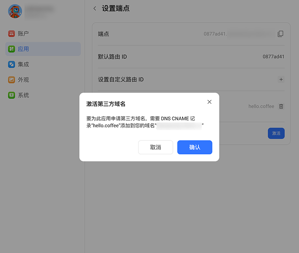 激活第三方域名